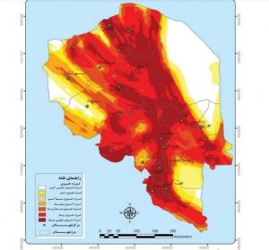 نقشه پهنه‌بندی خطر زلزله استان کرمان
