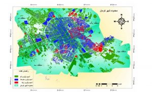 نقشه آسیب‌پذیری شهر کرمان در مقابل زلزله